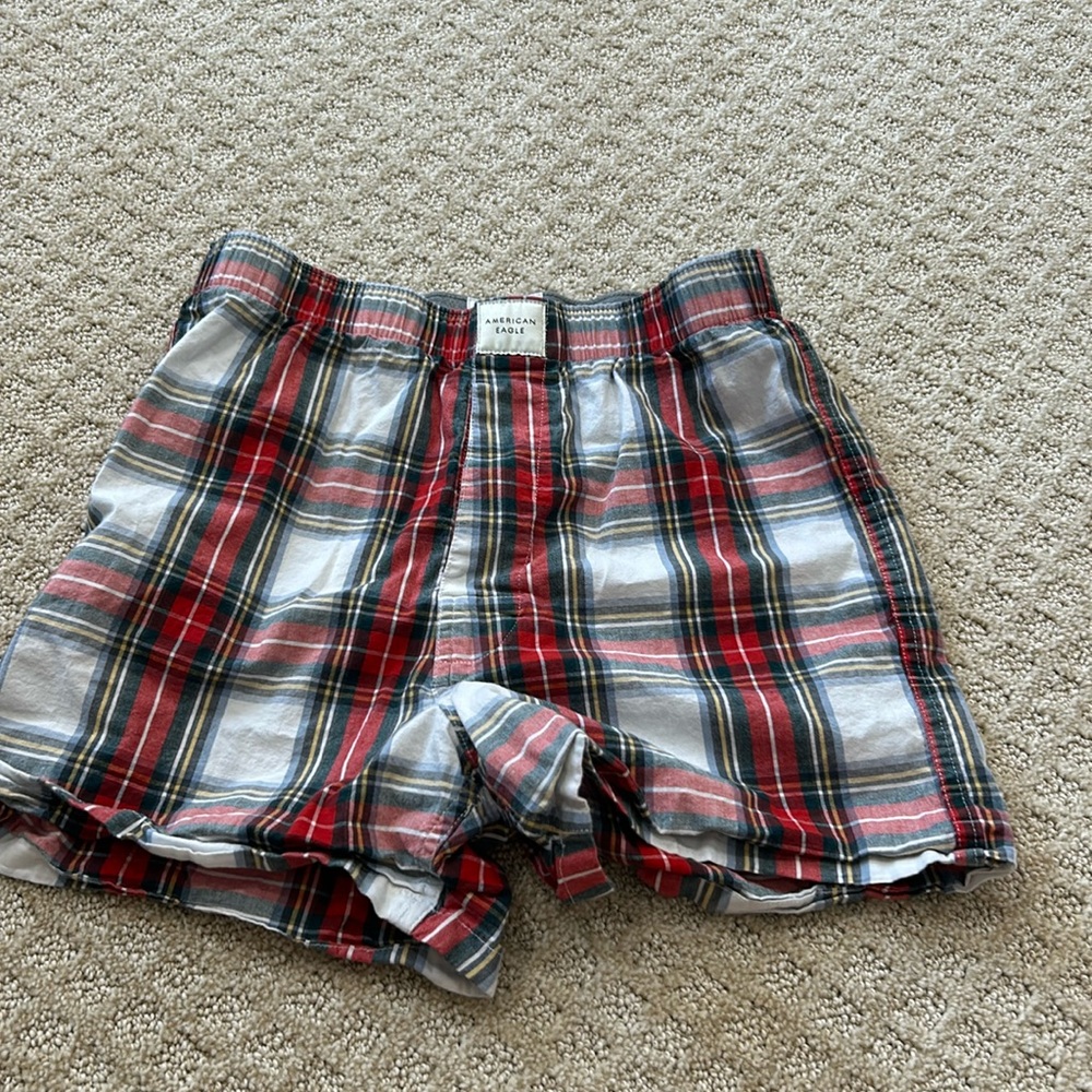 XS plaid American Eagle boxers